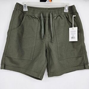 Katin Trails Shorts Mens Small Olive Green Drawstring Casual Elastic Waist